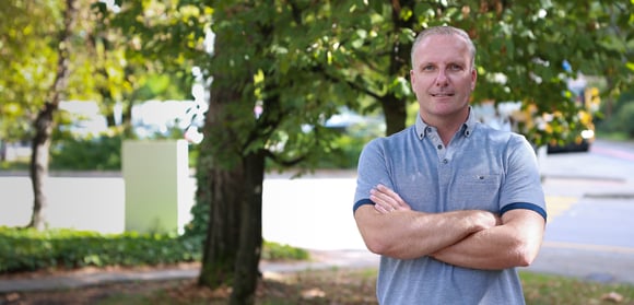 Riccardo Pileggi bleibt immer am Ball
